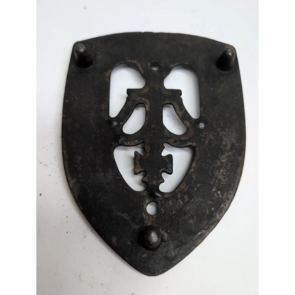 Cast Iron Trivet Colebrookdale Iron Co. Pottstown PA Cross Crown